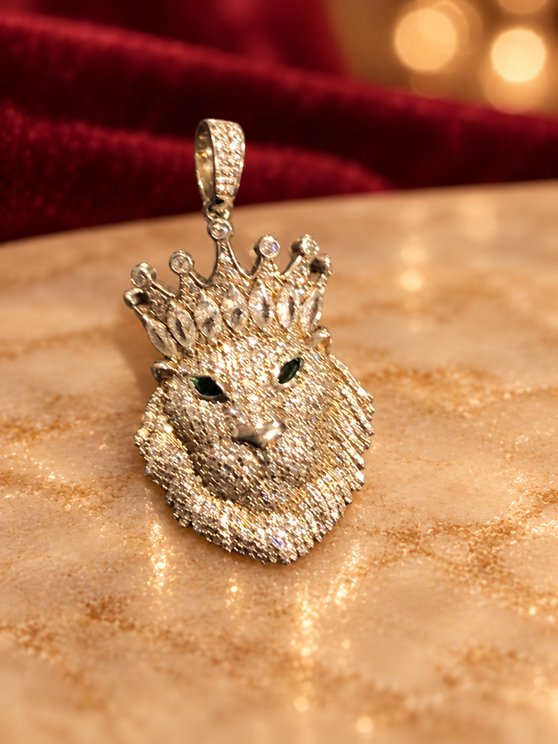 Crowned Lion-Motif Pendant, Rochel Jewelry collection photograph